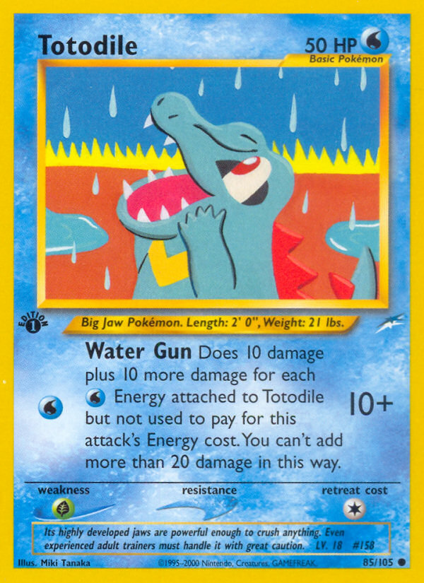 Totodile – Neo Destiny 85/105 Pokémon card
