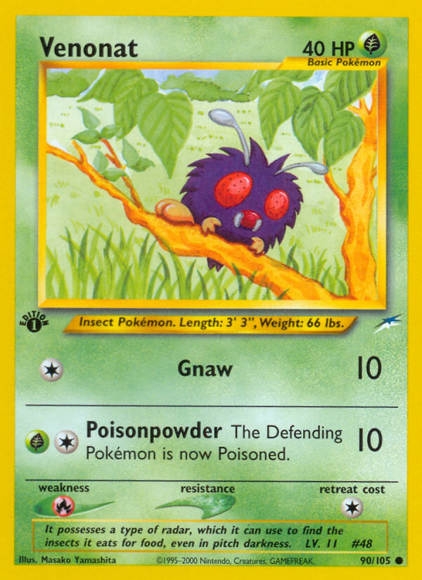 Venonat – Neo Destiny 90/105 Pokémon card