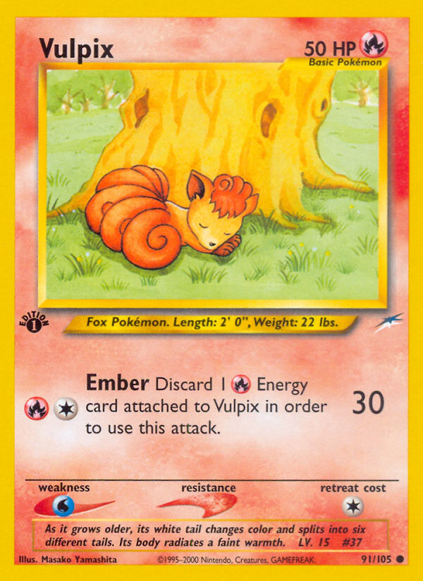 Vulpix – Neo Destiny 91/105 Pokémon card