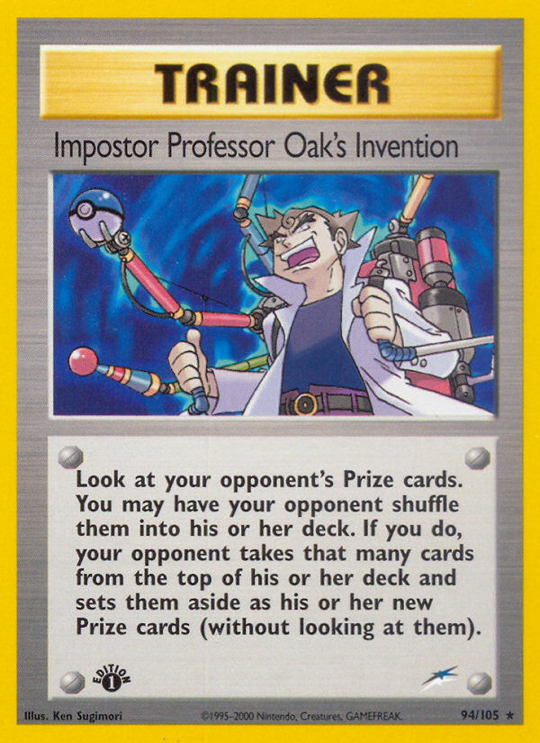 Impostor Professor Oak's Invention – Neo Destiny 94/105 Pokémon card