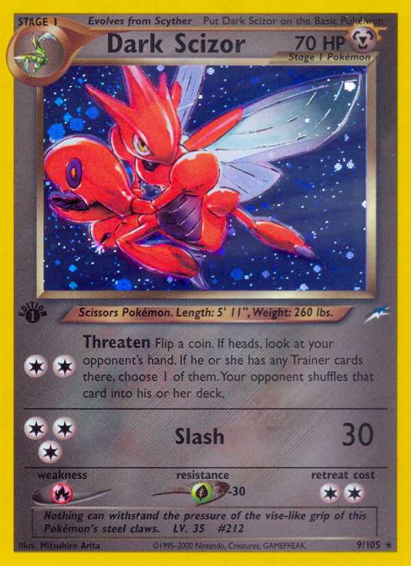 Dark Scizor – Neo Destiny 9/105 Pokémon card