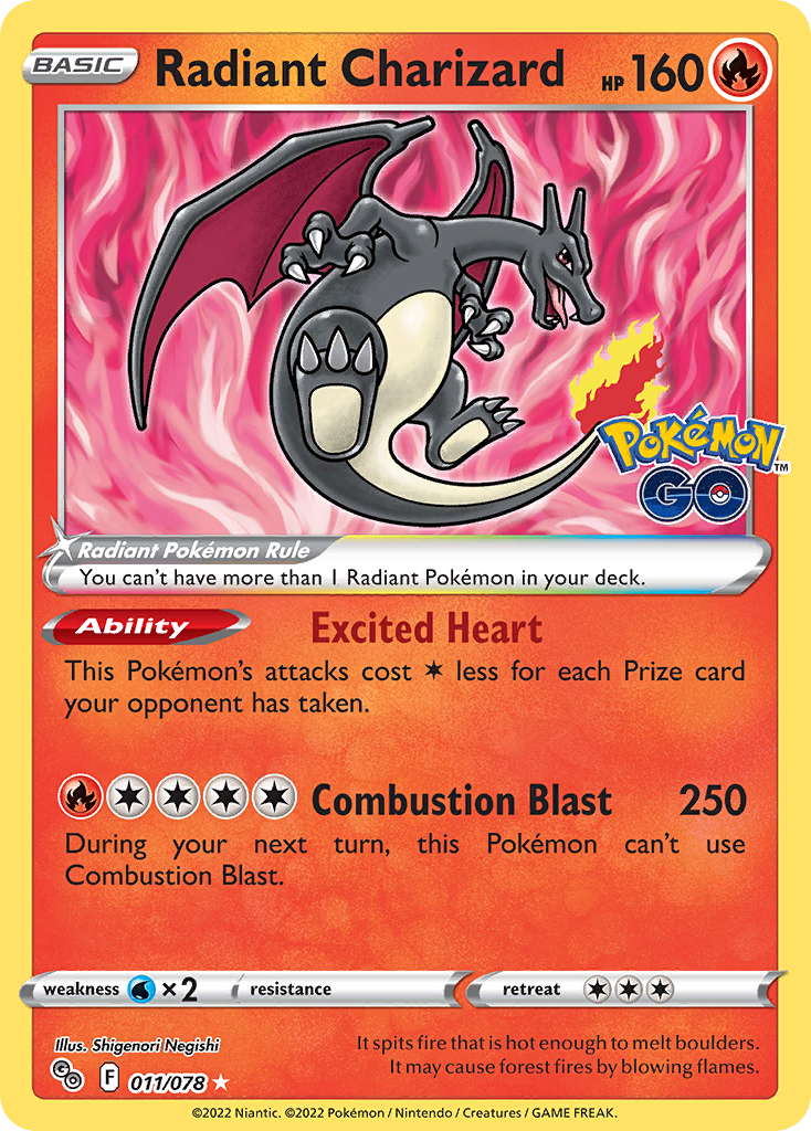 Radiant Charizard – Pokémon GO 011/078 Pokémon card