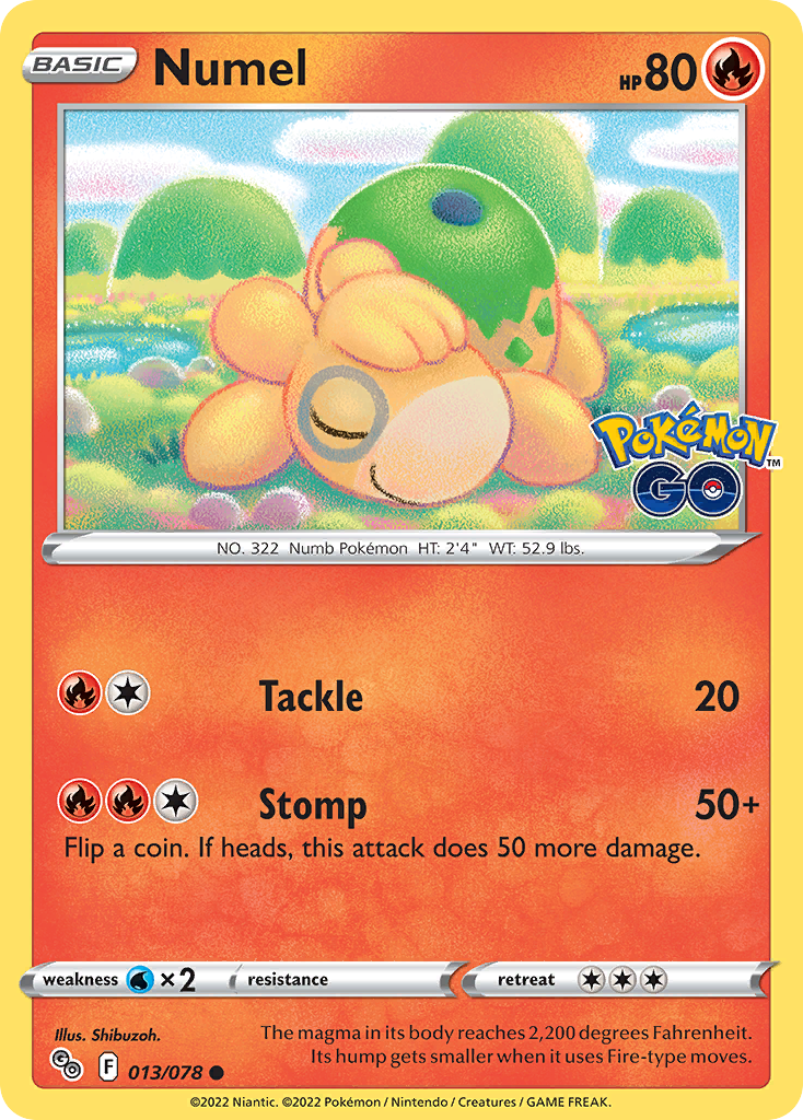 Numel – Pokémon GO 013/078 Pokémon card