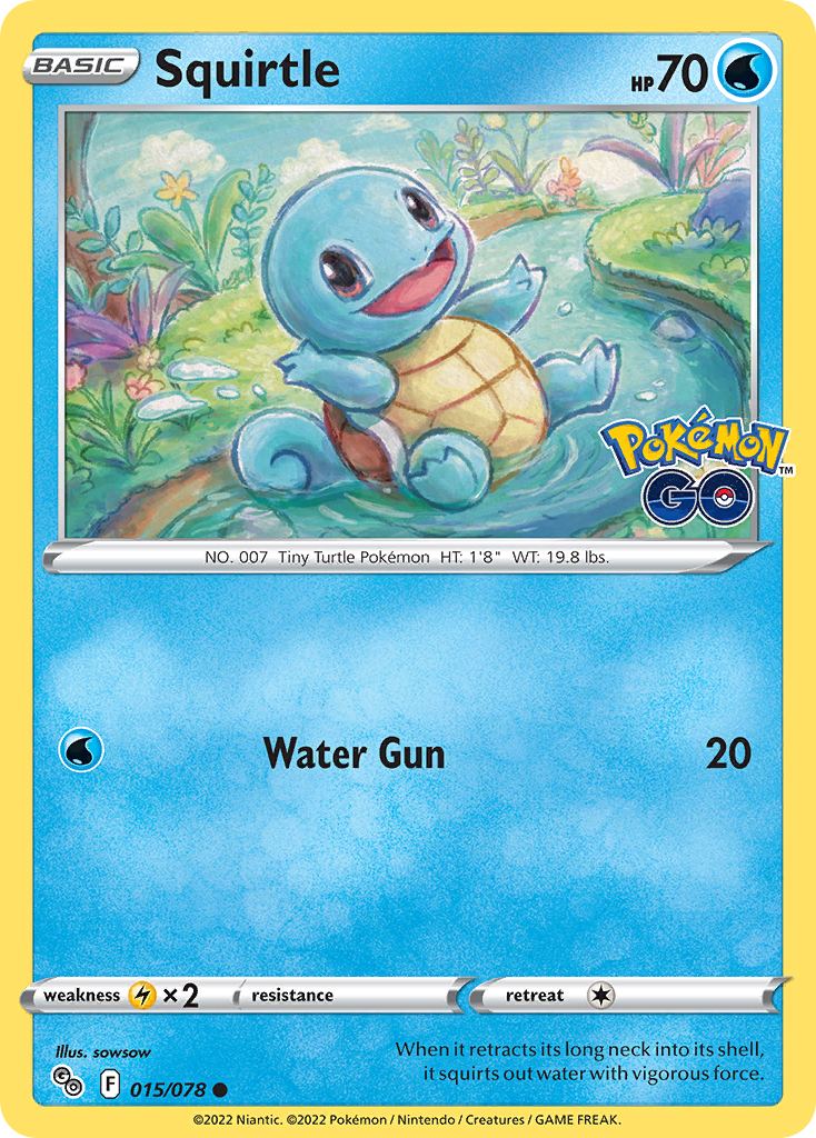 Squirtle – Pokémon GO 015/078 Pokémon card