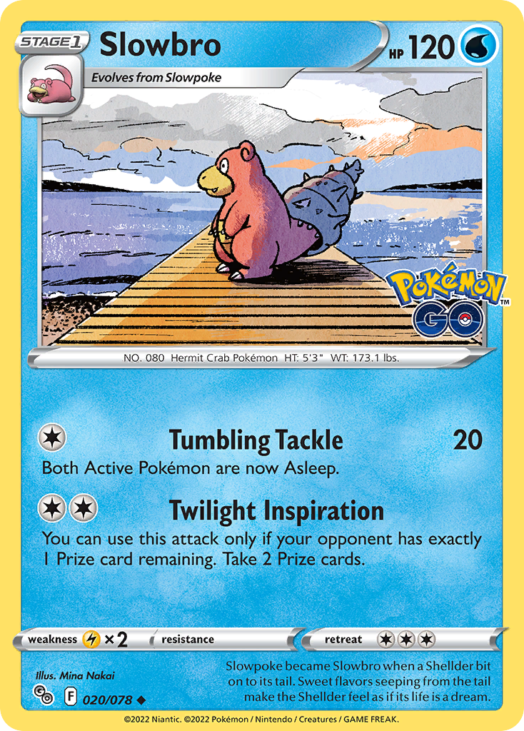 Slowbro – Pokémon GO 020/078 Pokémon card