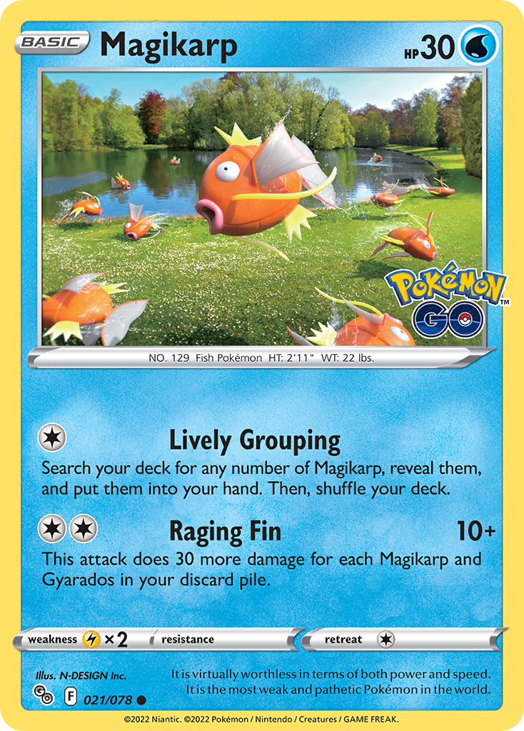 Magikarp – Pokémon GO 021/078 Pokémon card
