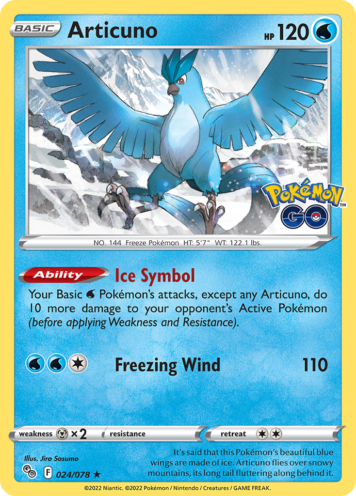 Articuno – Pokémon GO 024/078 Pokémon card