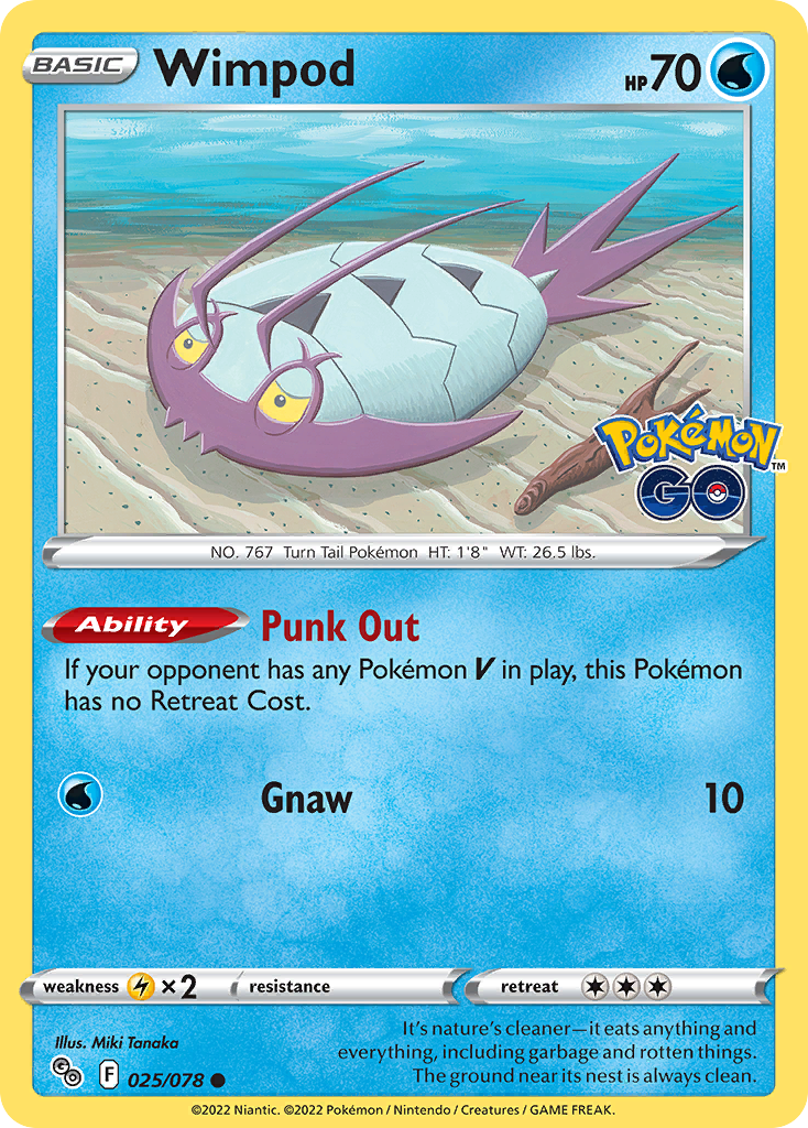 Wimpod – Pokémon GO 025/078 Pokémon card