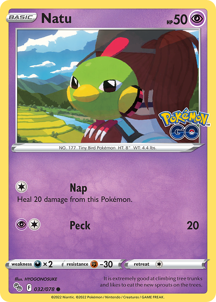 Natu – Pokémon GO 032/078 Pokémon card