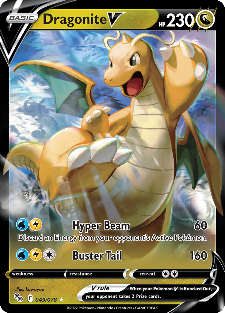 Dragonite V – Pokémon GO 049/078 Pokémon card