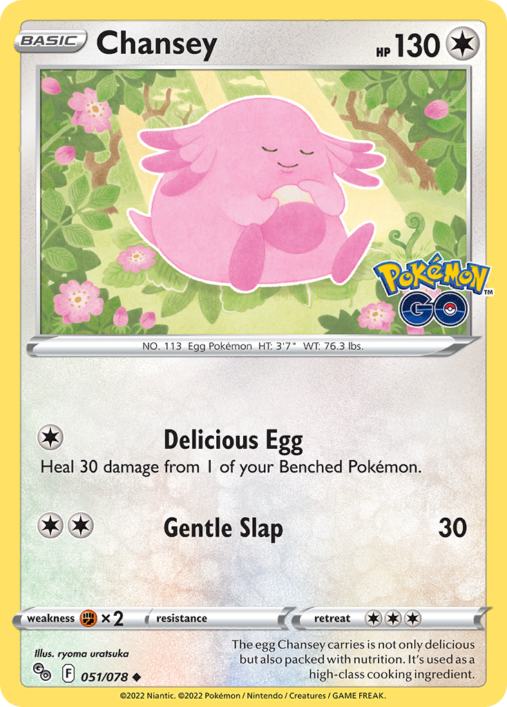 Chansey – Pokémon GO 051/078 Pokémon card