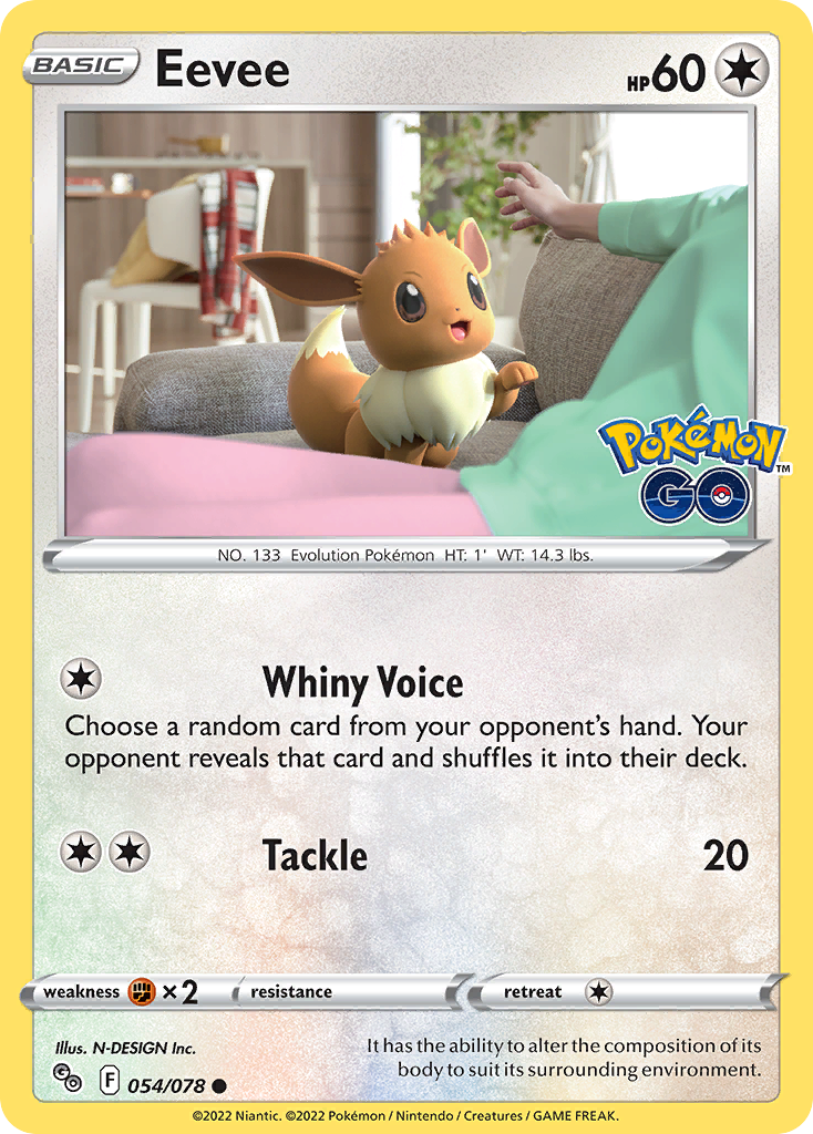 Eevee – Pokémon GO 054/078 Pokémon card