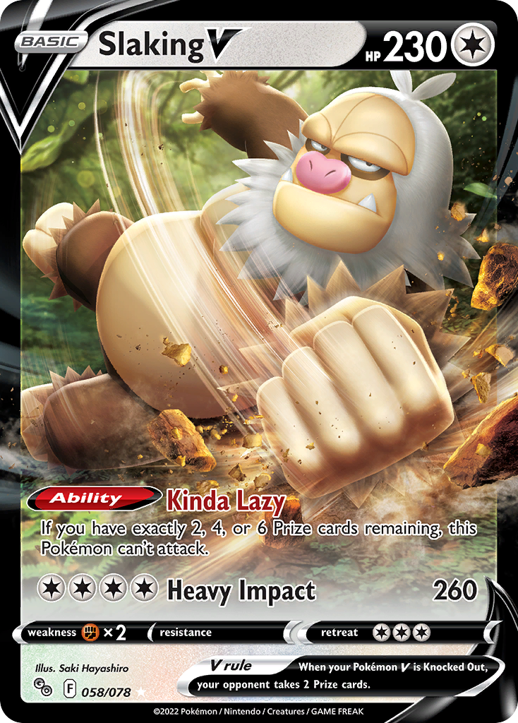 Slaking V – Pokémon GO 058/078 Pokémon card