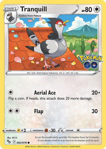 Tranquill - Pokémon GO 62