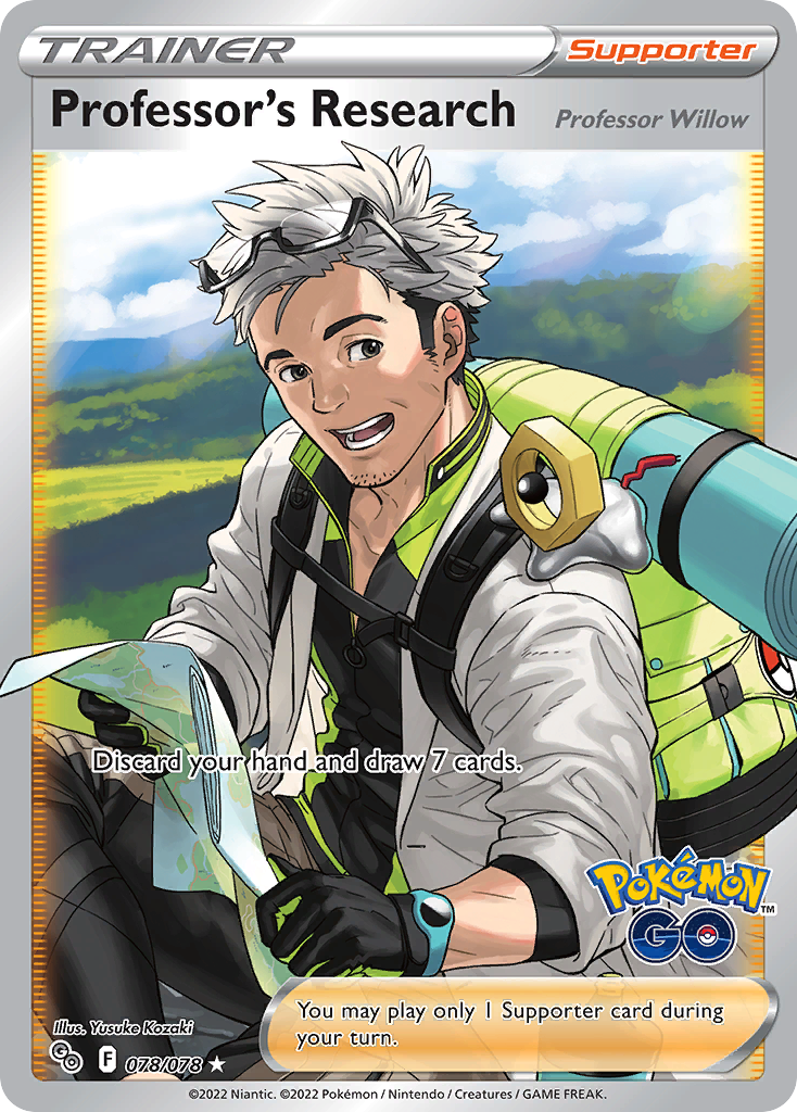 Professor's Research – Pokémon GO 078/078 Pokémon card
