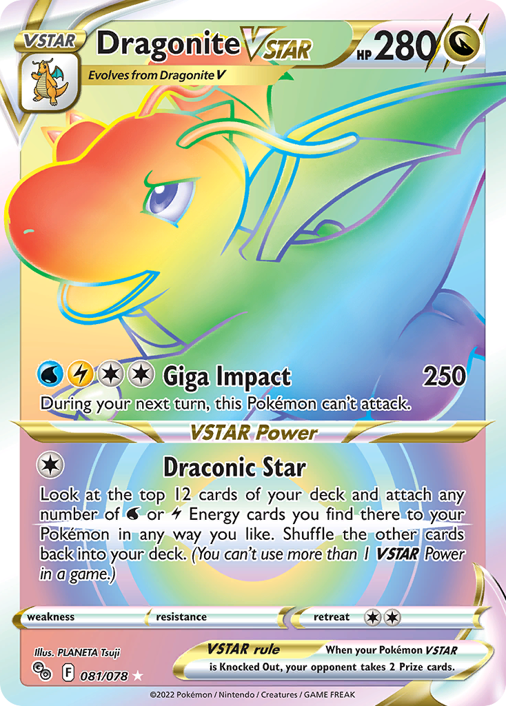 Dragonite VSTAR – Pokémon GO 081/078 Pokémon card
