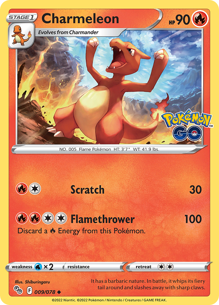 Charmeleon – Pokémon GO 009/078 Pokémon card