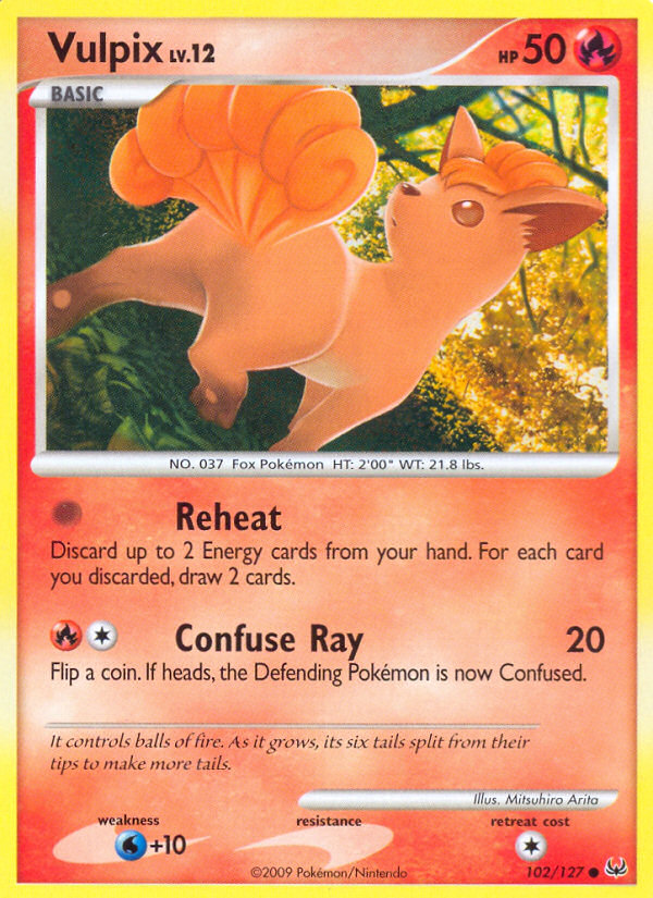 Vulpix – Platinum 102/127 Pokémon card