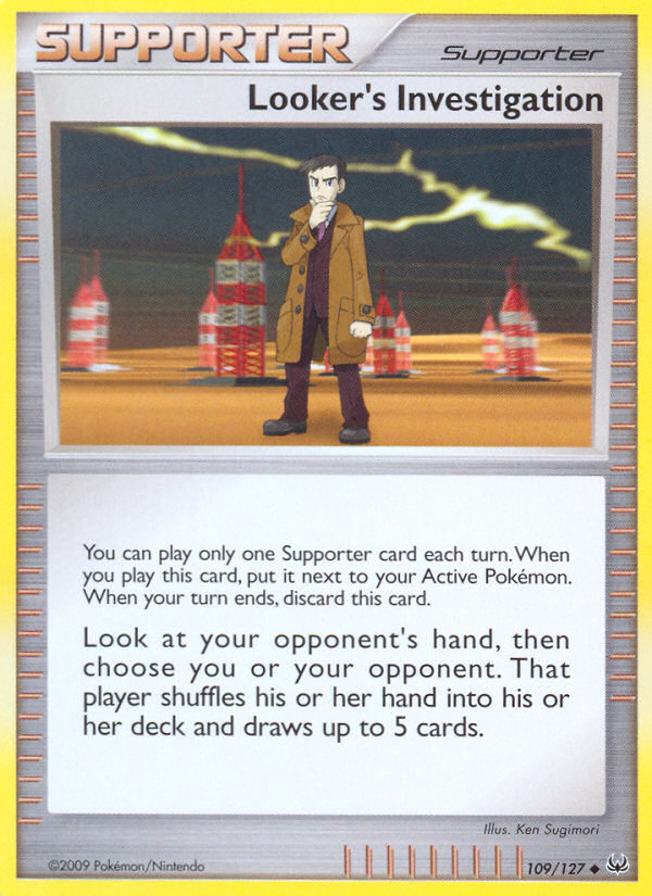 Looker's Investigation – Platinum 109/127 Pokémon card