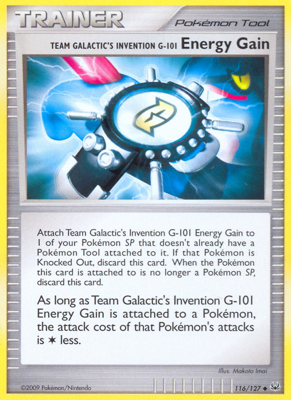 Team Galactic's Invention G-101 Energy Gain – Platinum 116/127 Pokémon card