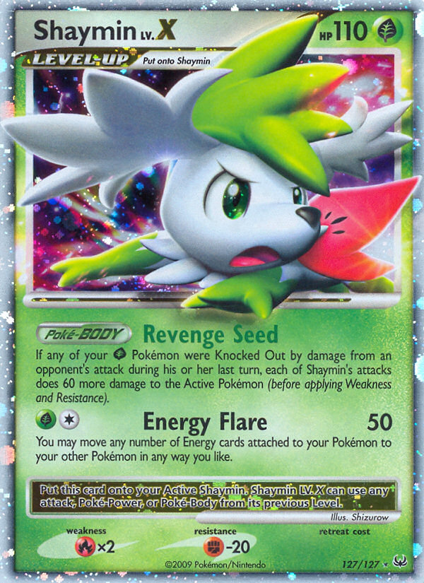 Shaymin LV.X – Platinum 127/127 Pokémon card