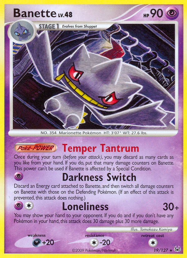Banette – Platinum 19/127 Pokémon card