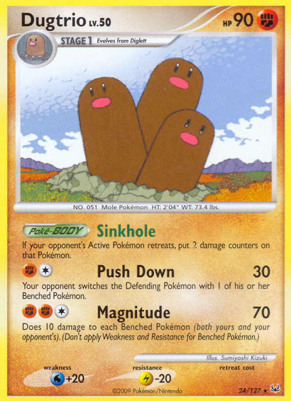 Dugtrio – Platinum 24/127 Pokémon card