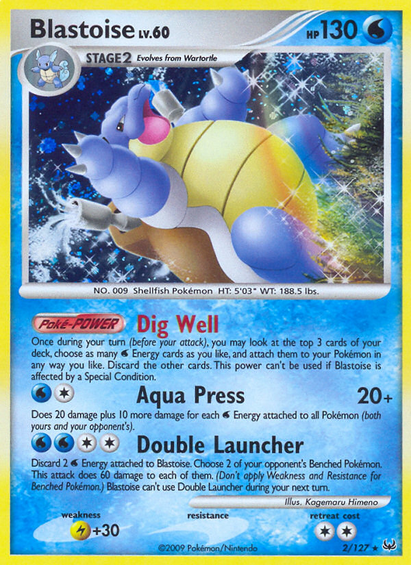 Blastoise – Platinum 2/127 Pokémon card