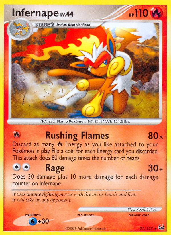 Infernape – Platinum 31/127 Pokémon card