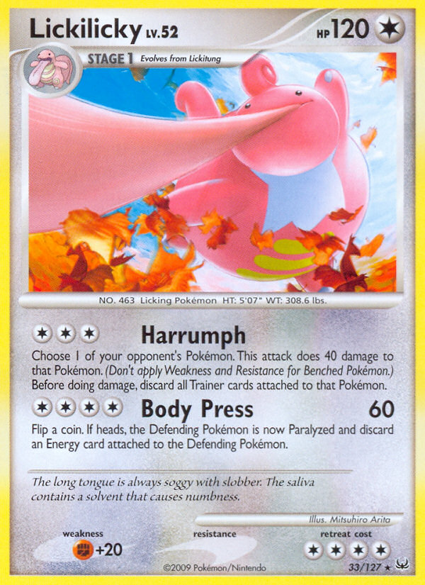 Lickilicky – Platinum 33/127 Pokémon card