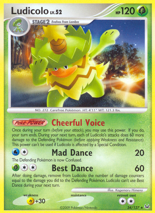 Ludicolo – Platinum 34/127 Pokémon card