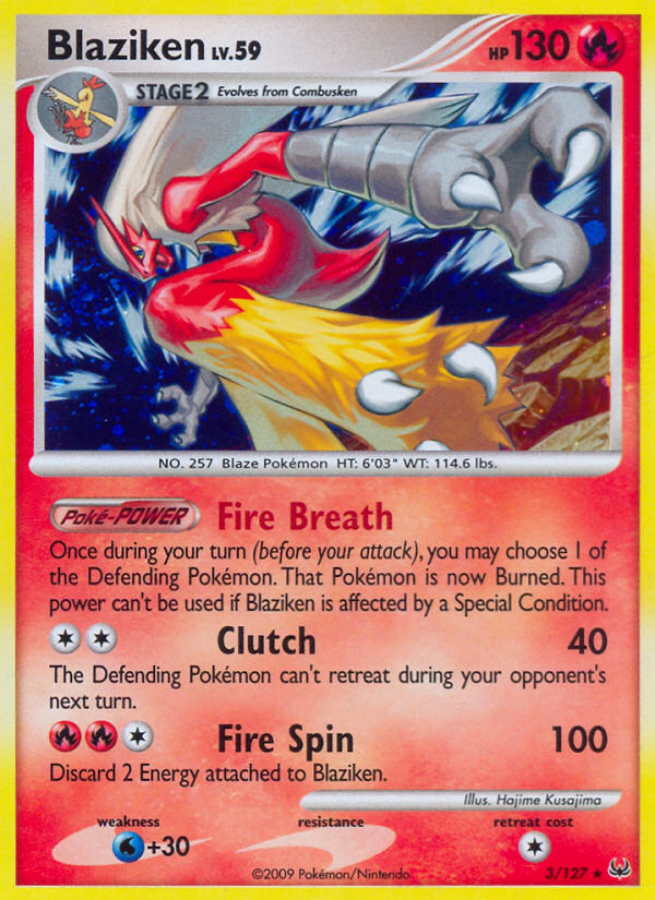 Blaziken – Platinum 3/127 Pokémon card