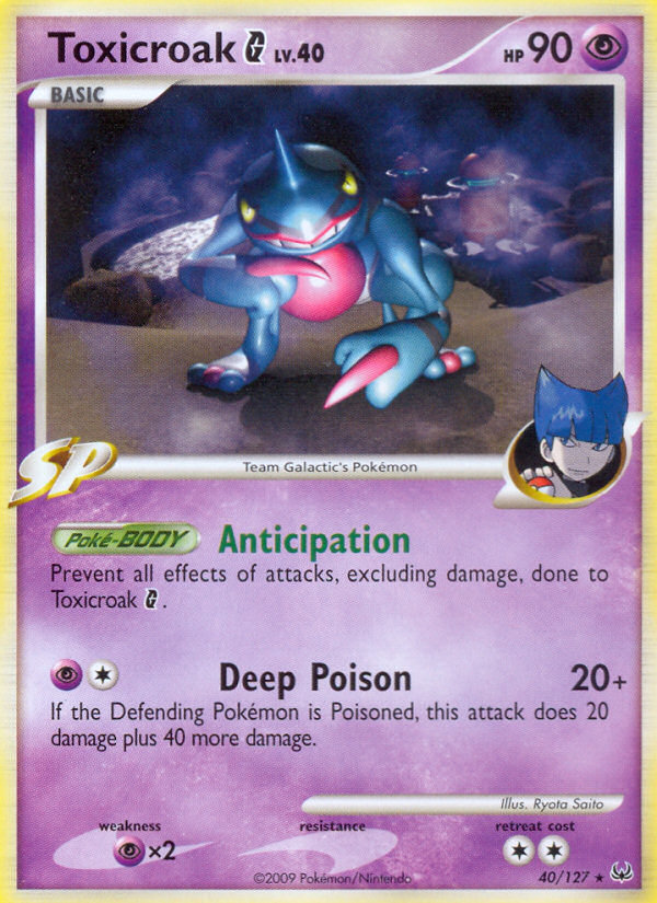 Toxicroak G – Platinum 40/127 Pokémon card