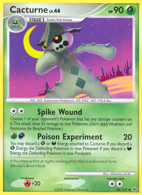Cacturne – Platinum 42/127 Pokémon card