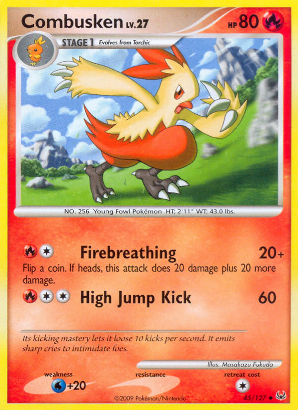 Combusken – Platinum 45/127 Pokémon card