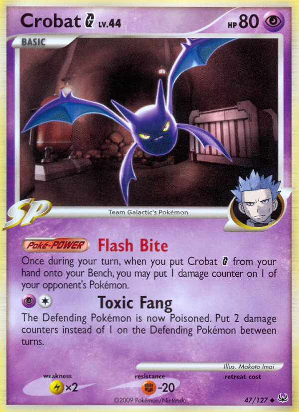 Crobat G – Platinum 47/127 Pokémon card