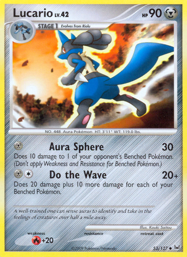 Lucario – Platinum 53/127 Pokémon card