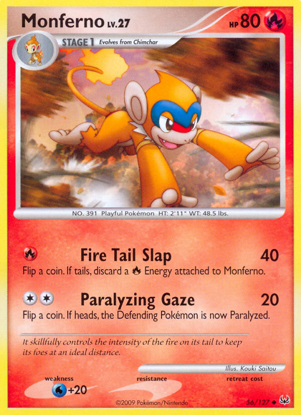 Monferno – Platinum 56/127 Pokémon card