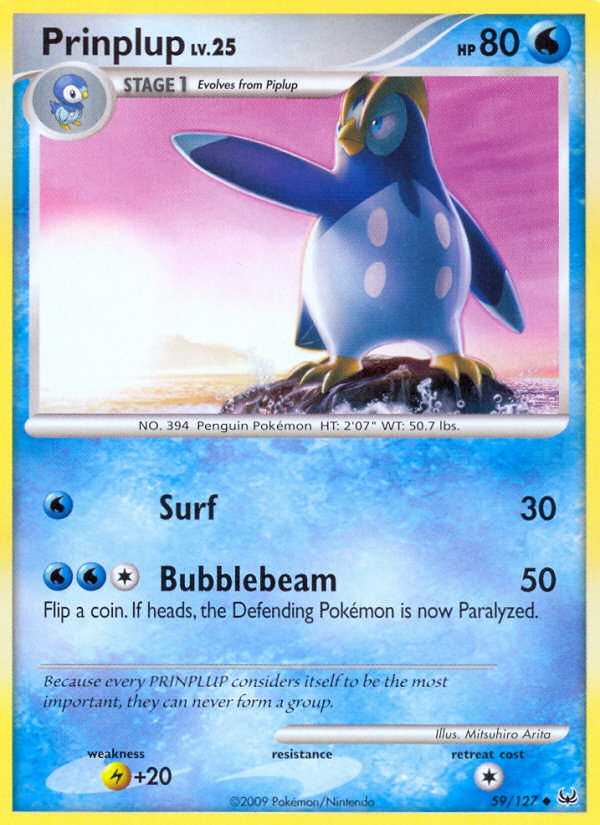 Prinplup – Platinum 59/127 Pokémon card