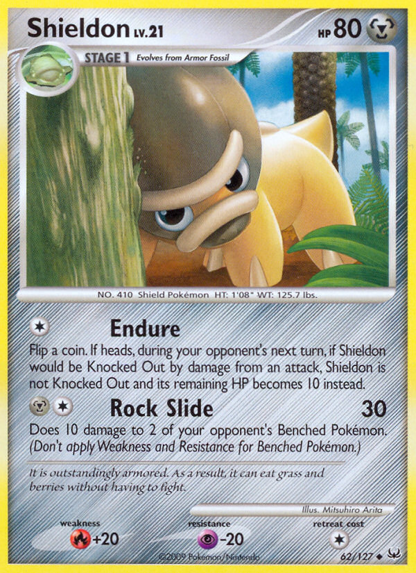 Shieldon – Platinum 62/127 Pokémon card