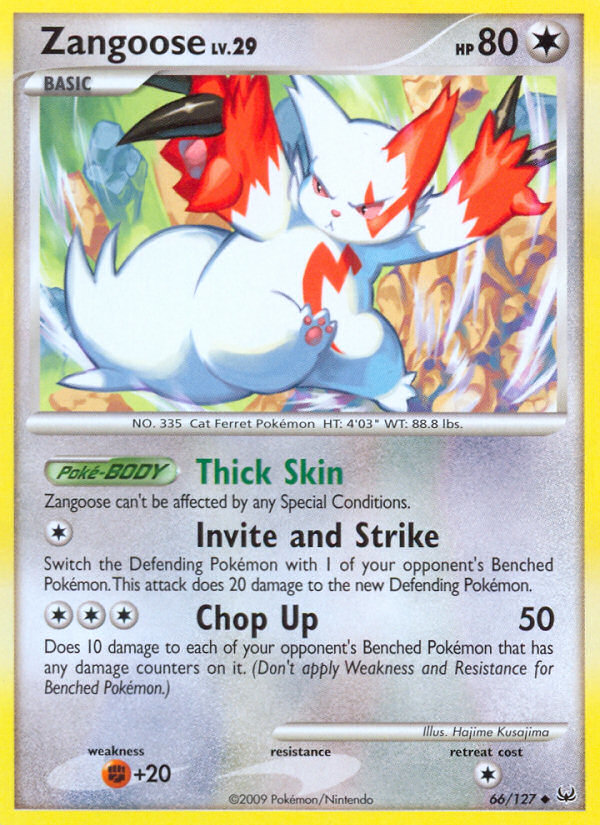 Zangoose – Platinum 66/127 Pokémon card