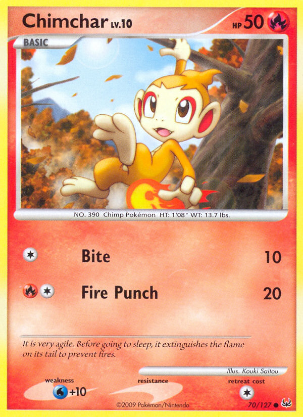 Chimchar – Platinum 70/127 Pokémon card