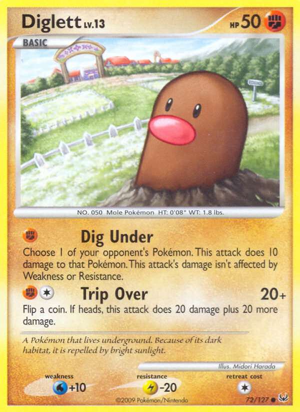 Diglett – Platinum 72/127 Pokémon card