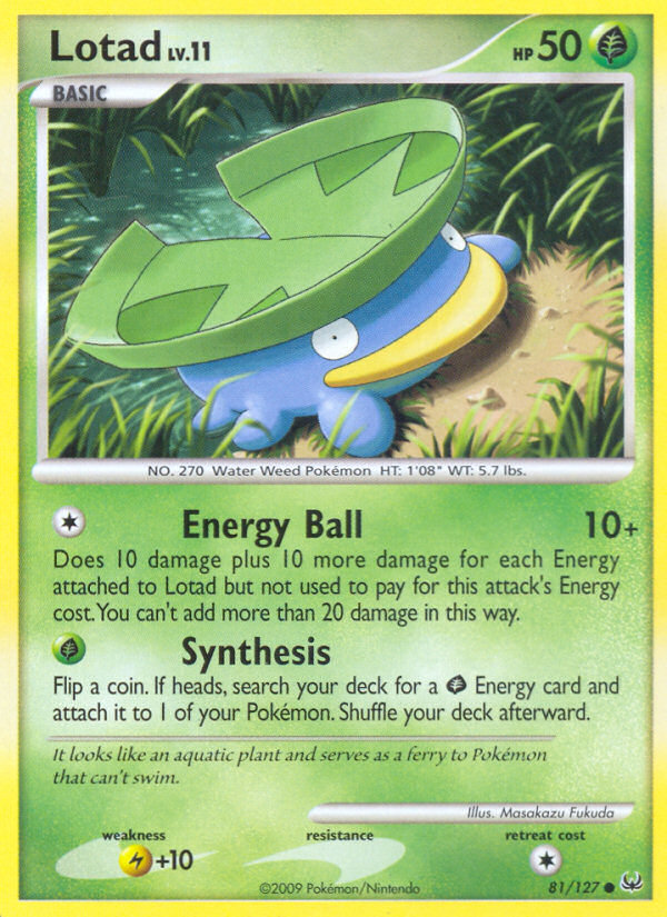 Lotad – Platinum 81/127 Pokémon card