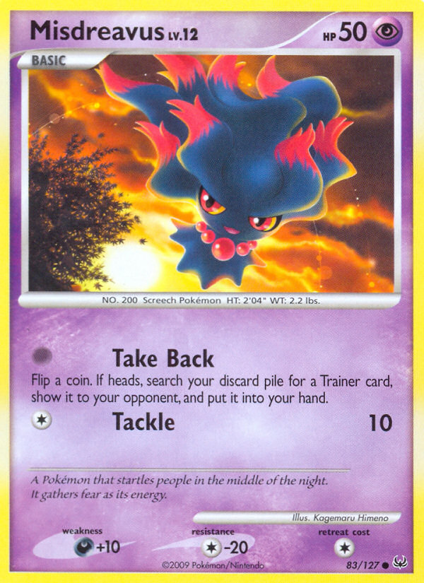 Misdreavus – Platinum 83/127 Pokémon card