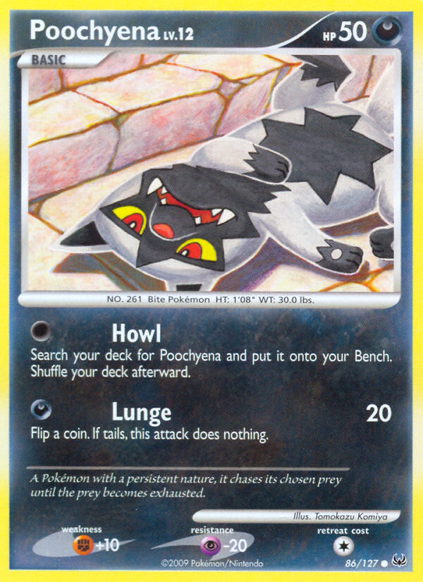 Poochyena – Platinum 86/127 Pokémon card