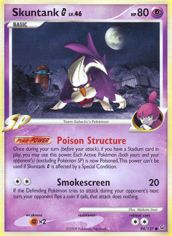Skuntank G – Platinum 94/127 Pokémon card