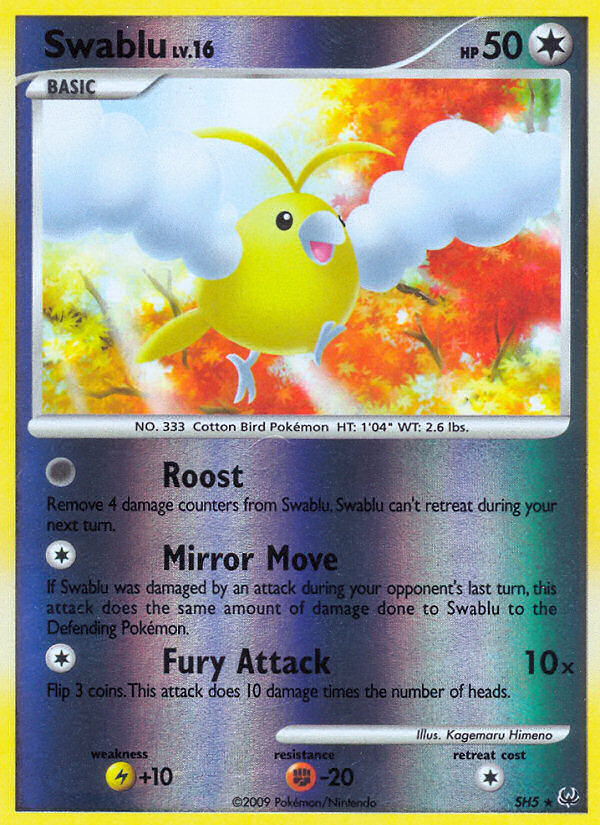 Swablu – Platinum SH5 Pokémon card