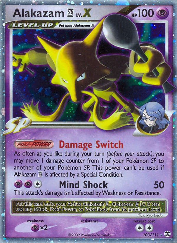 Alakazam E4 LV.X – Rising Rivals 103/111 Pokémon card