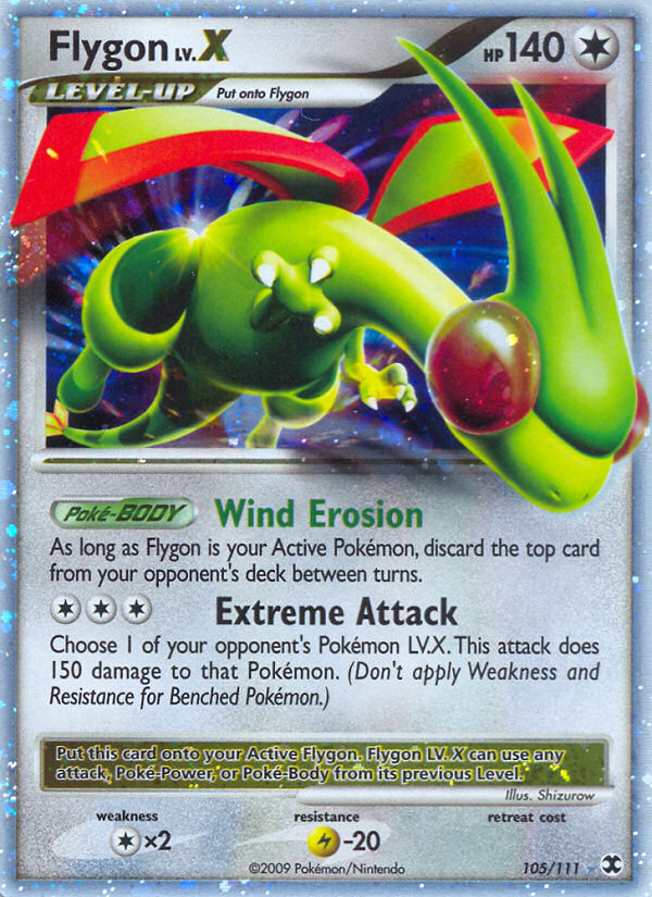 Flygon LV.X – Rising Rivals 105/111 Pokémon card